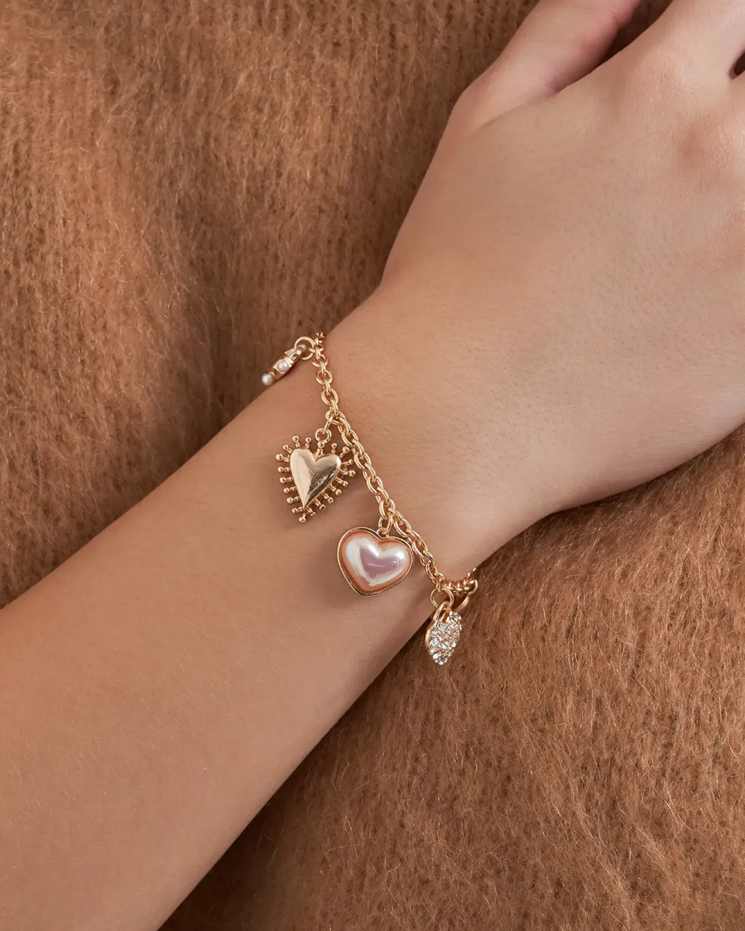 Armband - Golden Hearts
