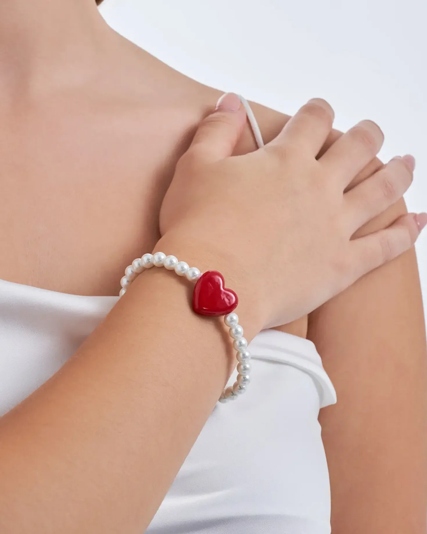 Armband - Heart Pearl