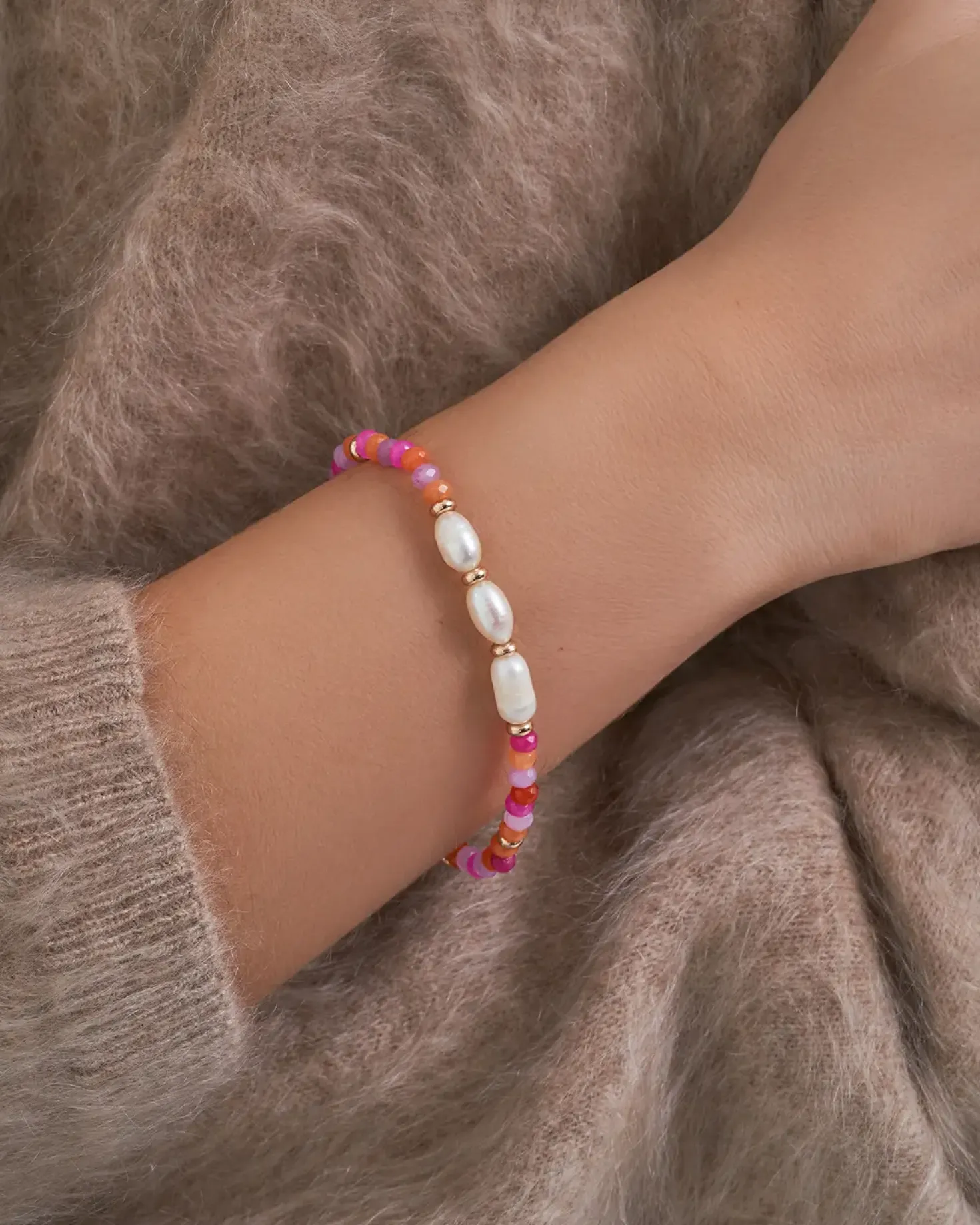 Armband - Pink Jade