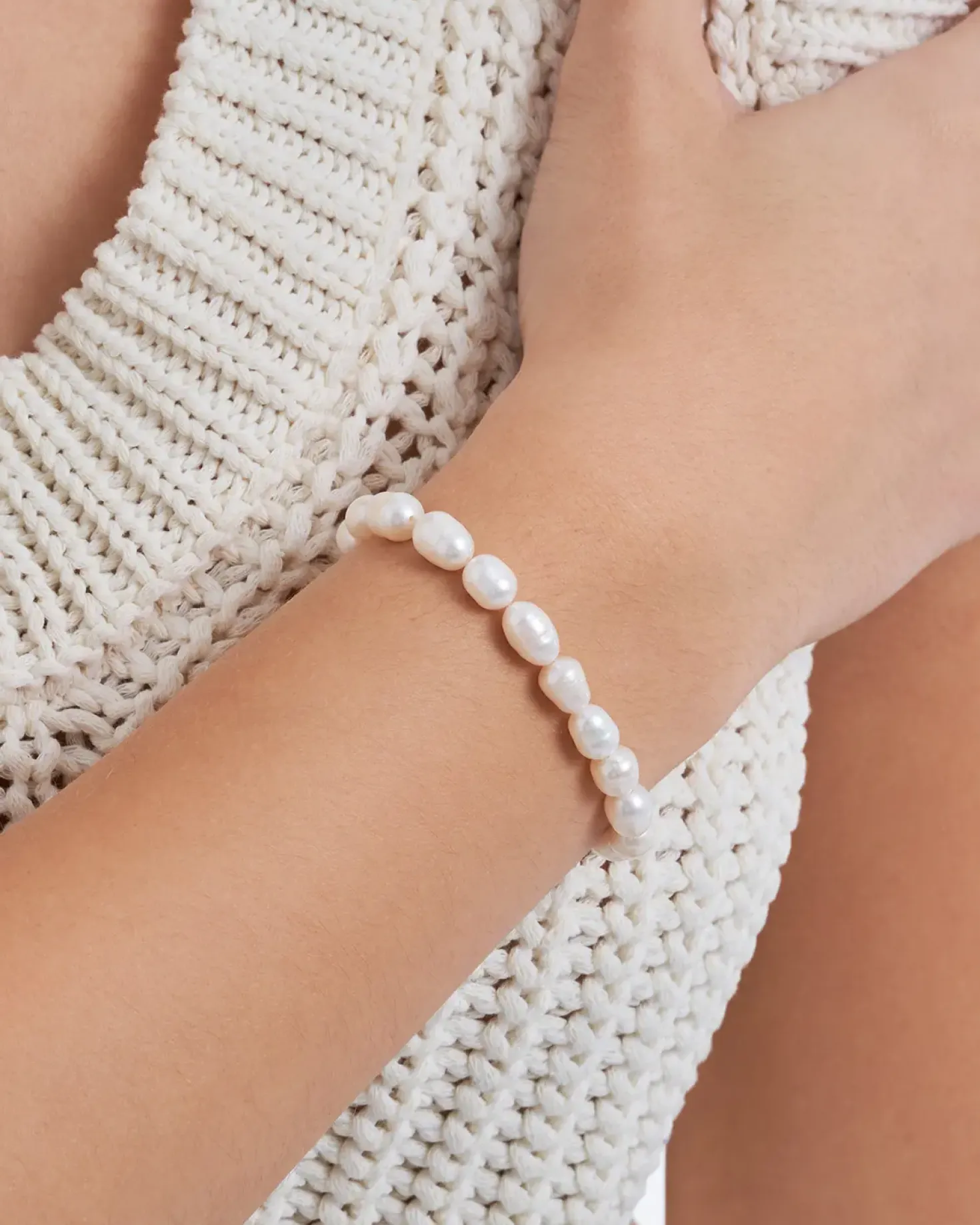 Armband - White Pearl