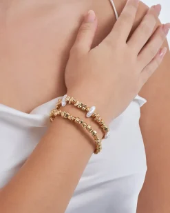 Armband-Set - Golden Pearls
