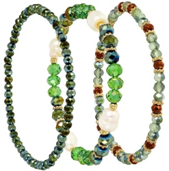 Armband-Set - Green Pearls