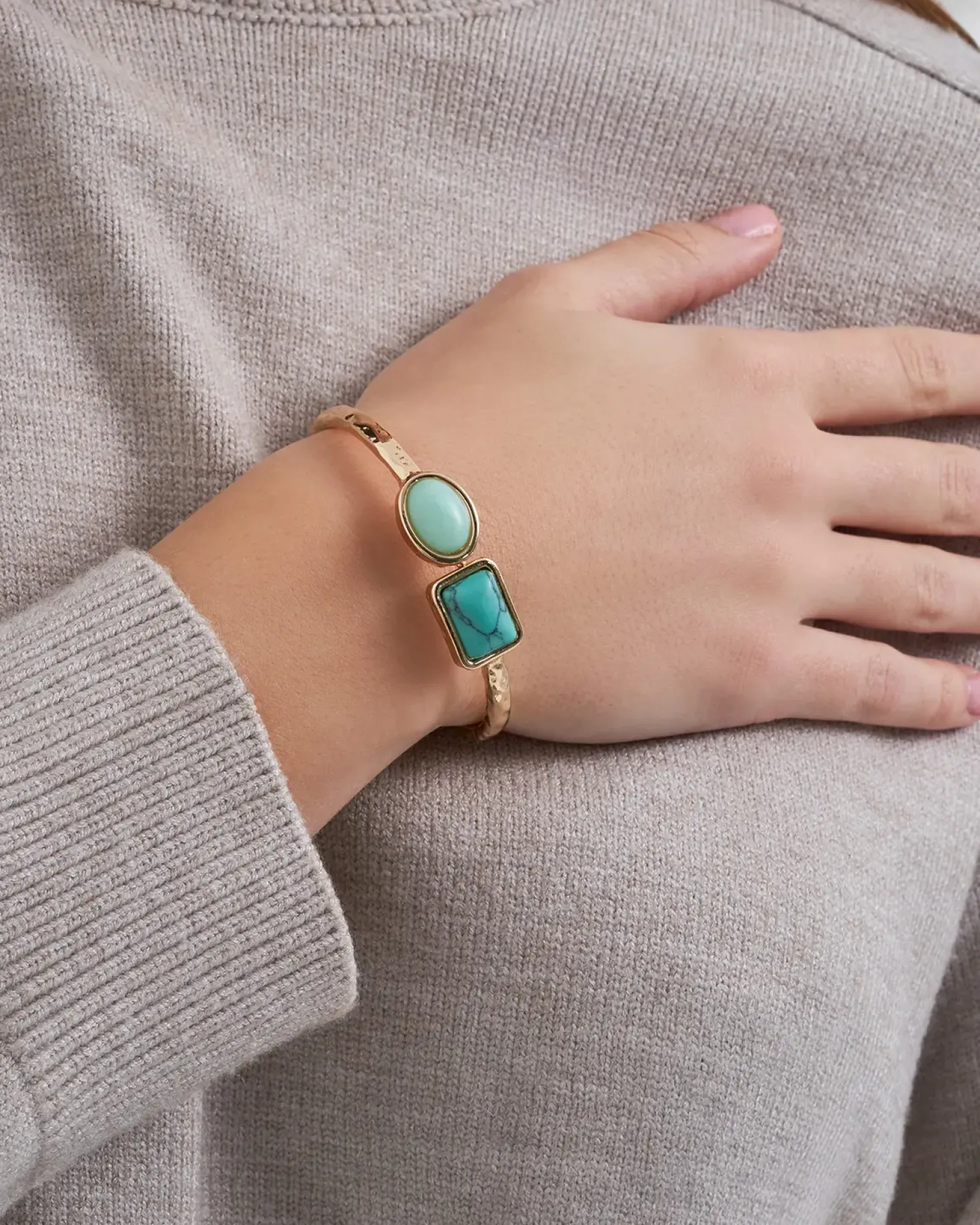 Armreif - Square Amazonite