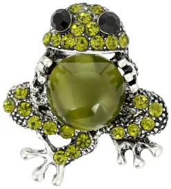 Brosche - Sparkling Frog