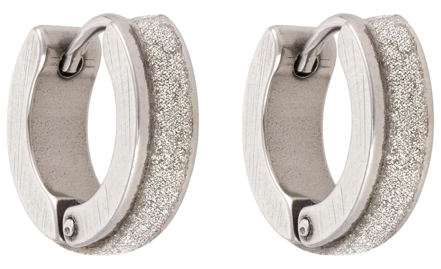 Creole - Silver Glitter