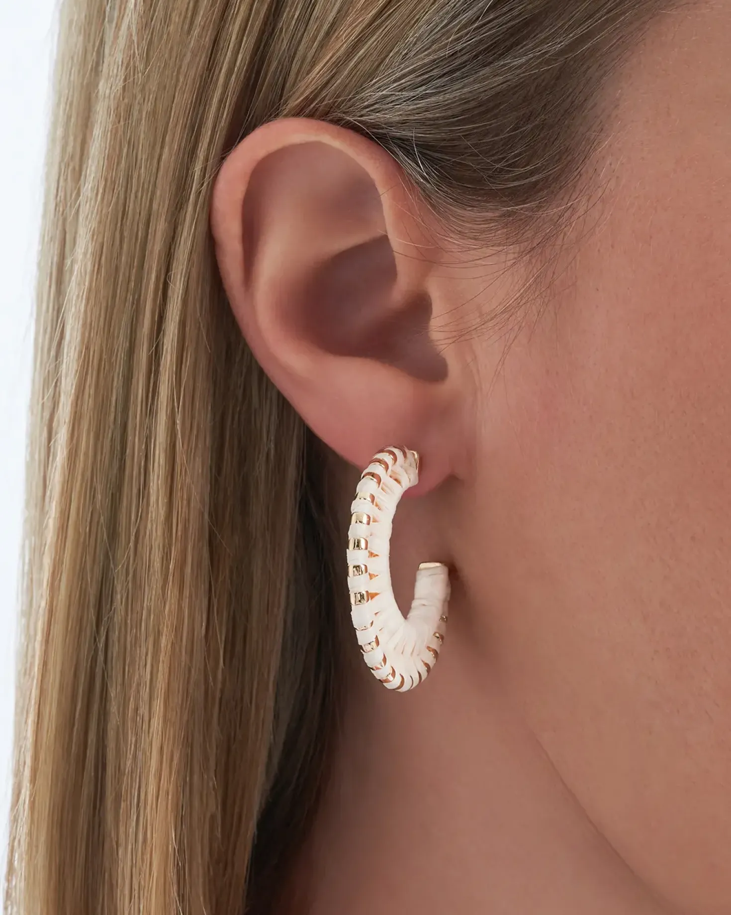 Creolen - Cream Raffia