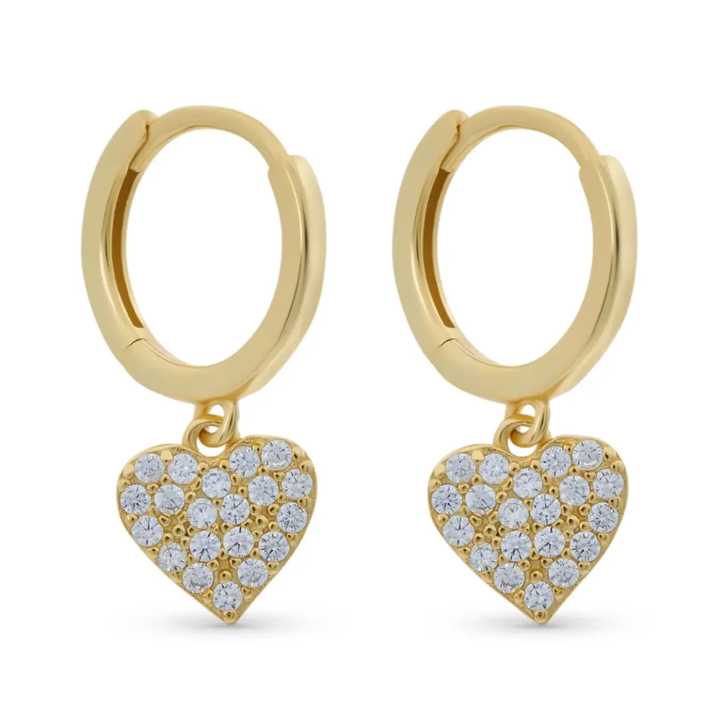 Creolen - Zirconia Heart