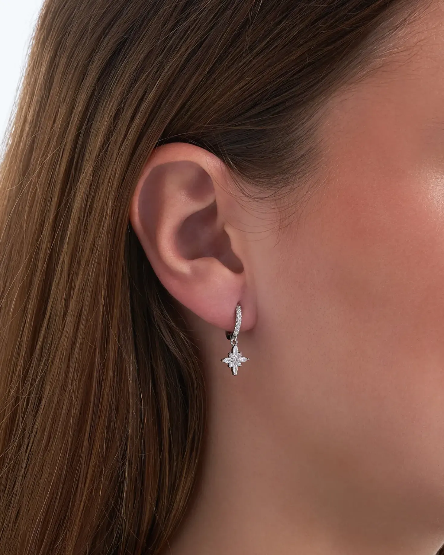 Creolen - Zirconia Stars