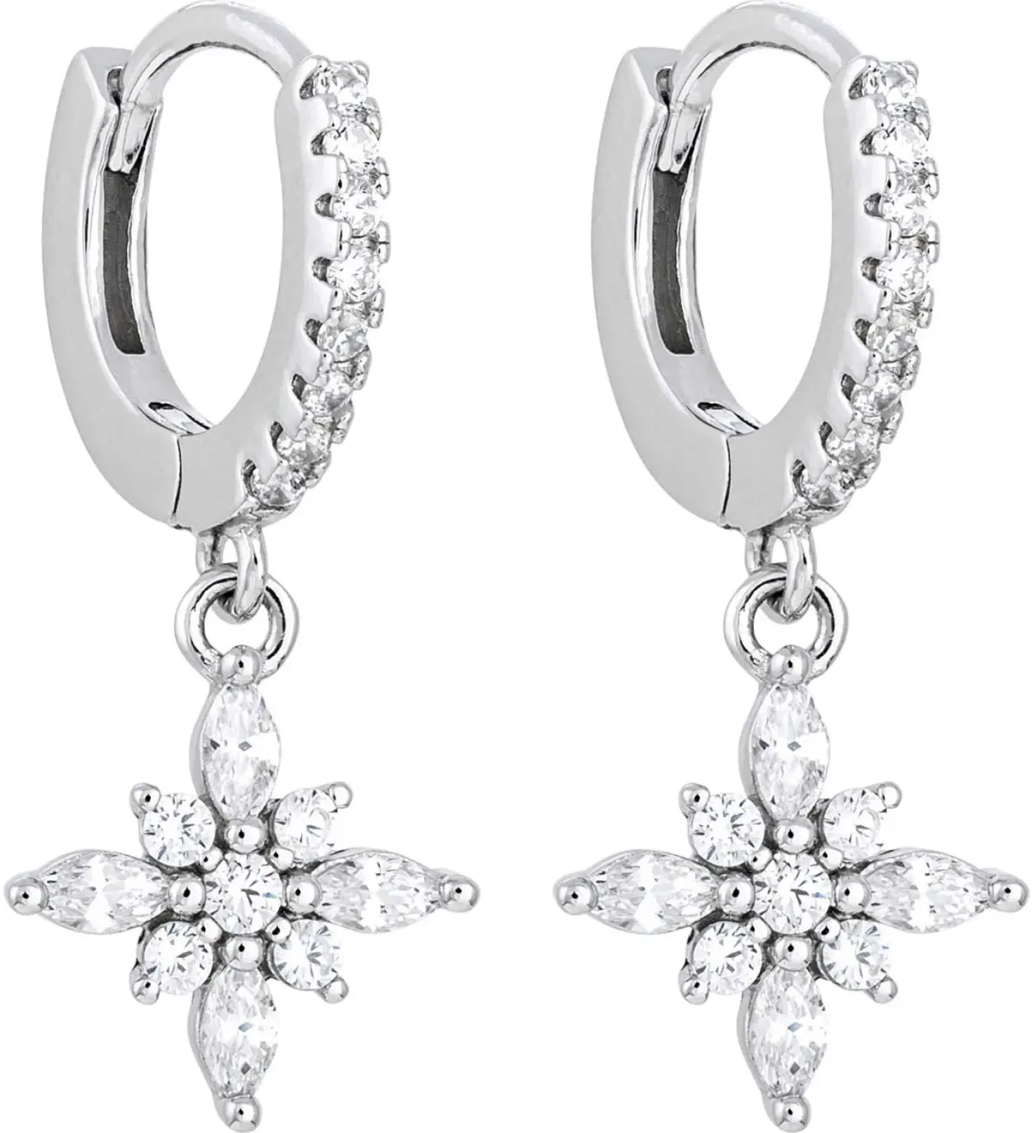 Creolen - Zirconia Stars
