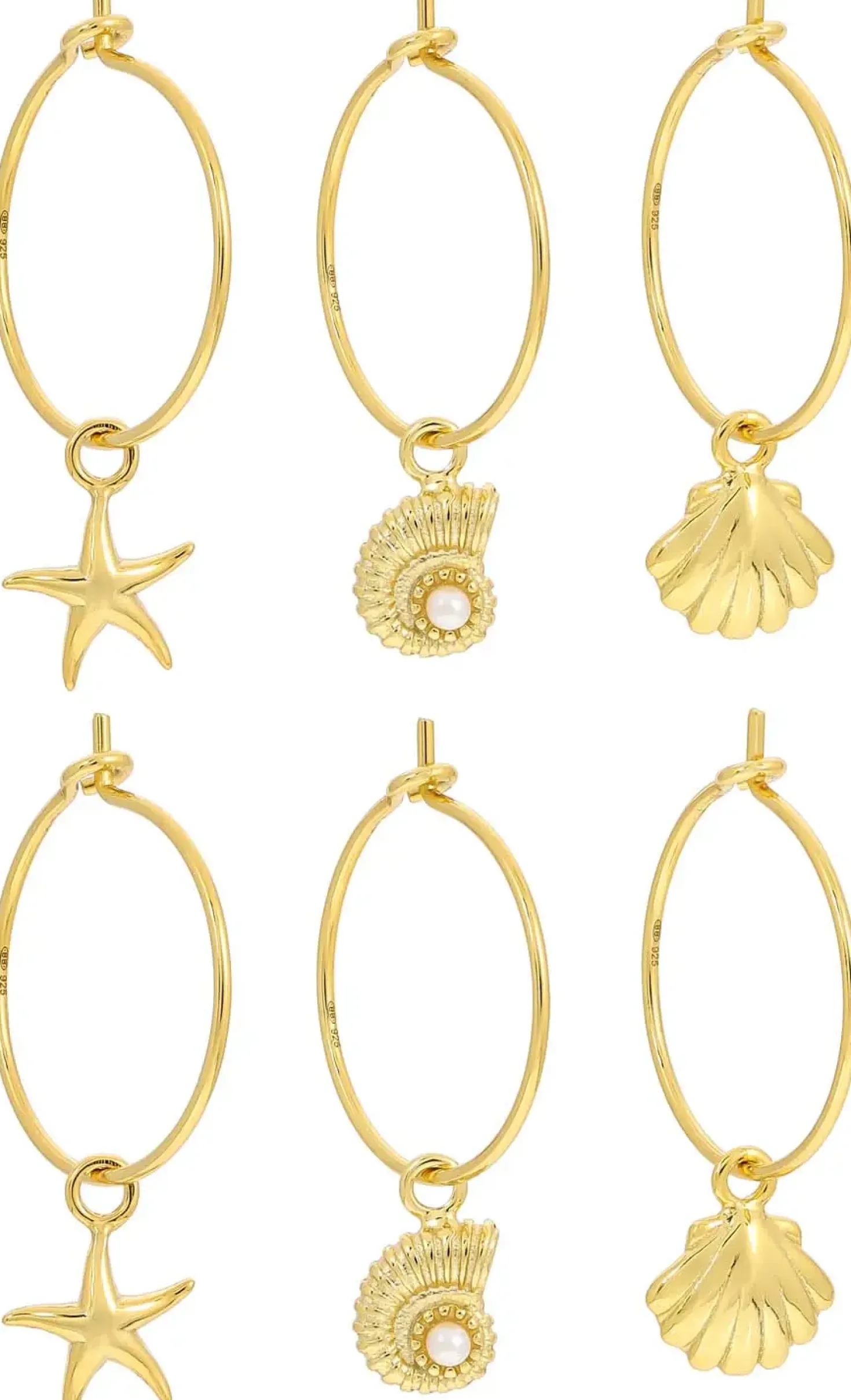 Creolen-Set - Beach Shells