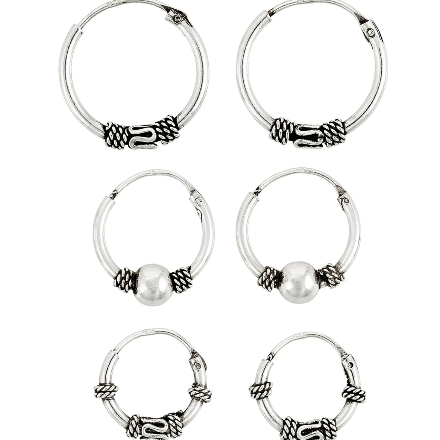 Creolen-Set - Ethno Silver