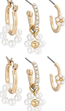 Creolen-Set - Pearly Flowers