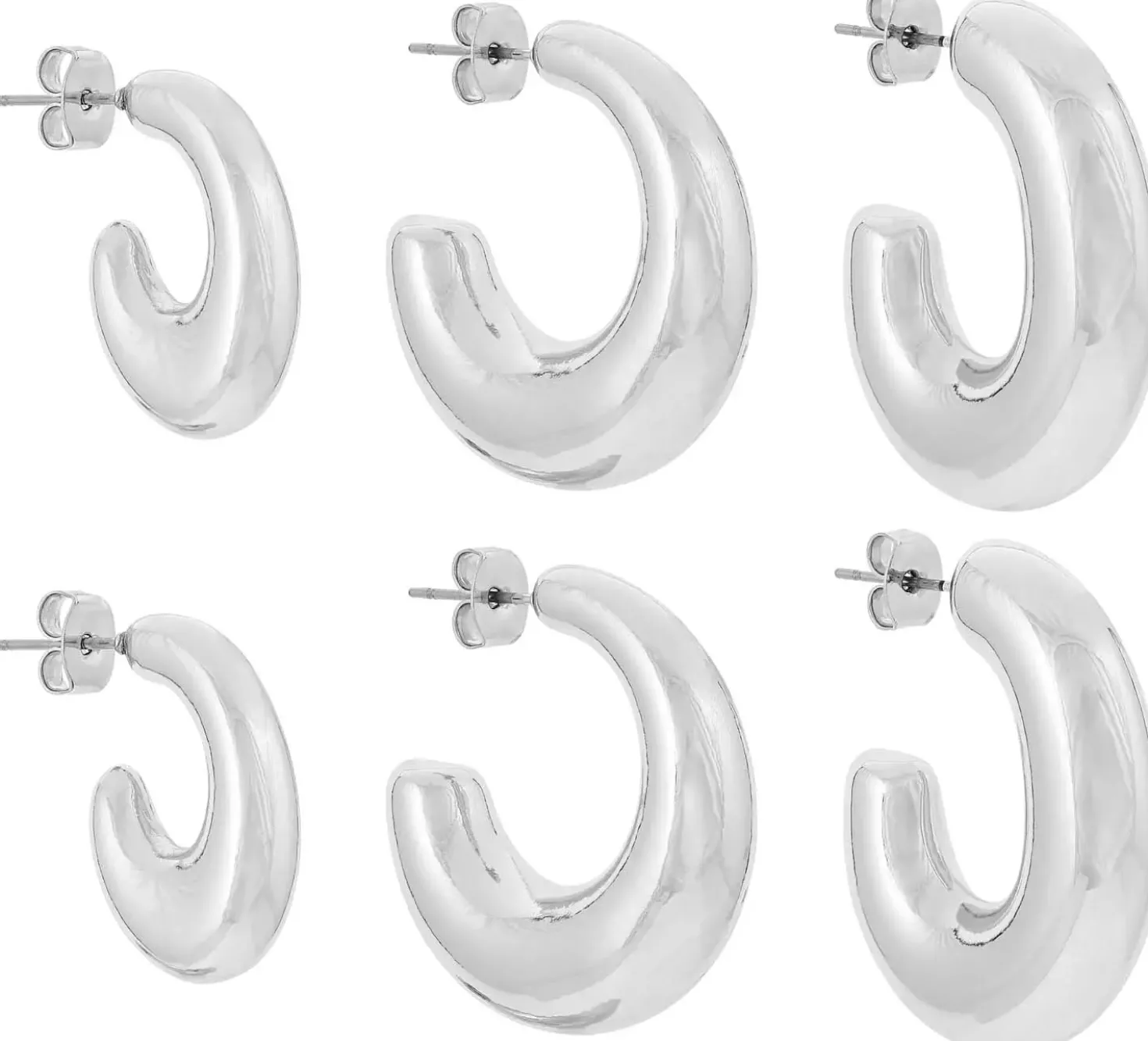 Creolen-Set - Radiant Silver