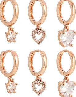 Creolen-Set - Rose Hearts