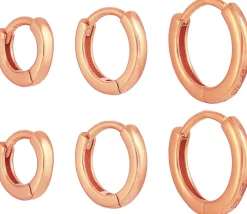 Creolen-Set - Slim Rosegold