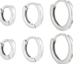 Creolen-Set - Slim Silver