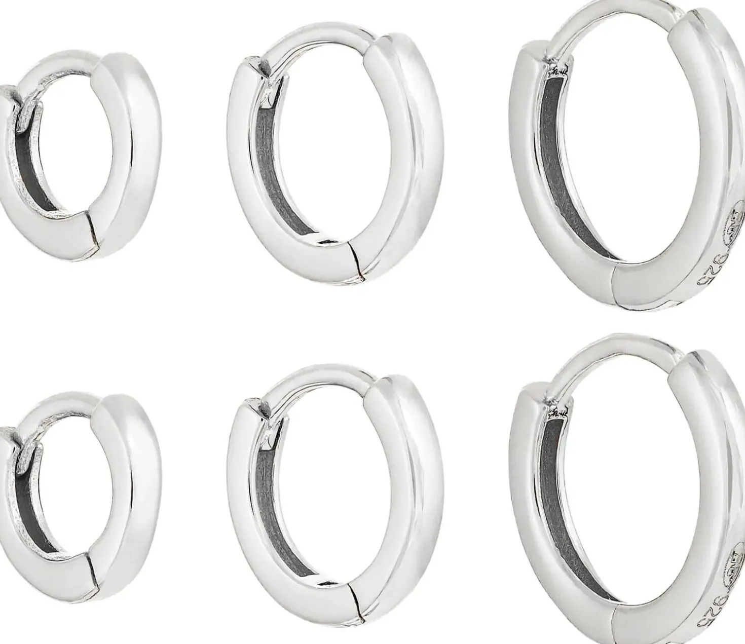 Creolen-Set - Slim Silver