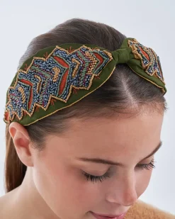 Haarreif - Green Beads