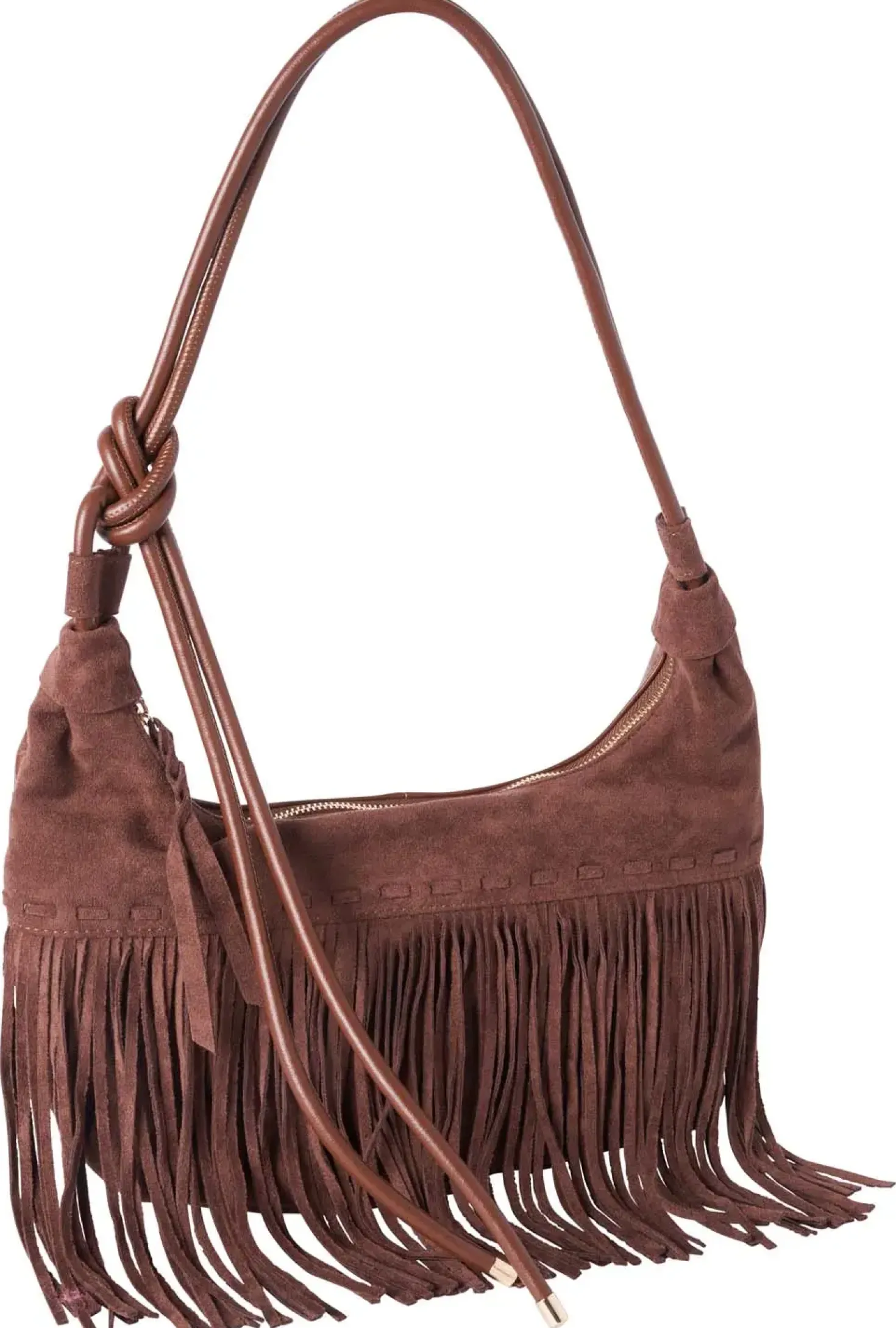 Handtasche - Brown Fringes