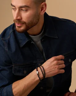 Herren Armband - Black Cross