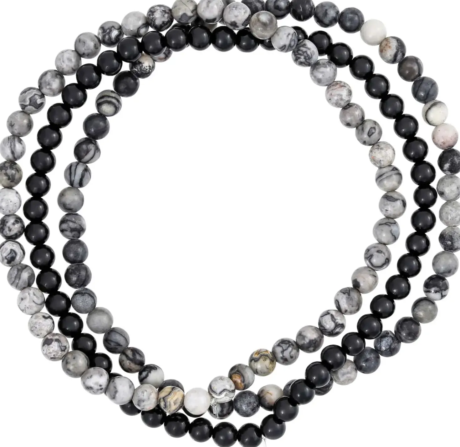 Herren Armband-Set - Grey Agate