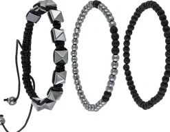 Herren Armband-Set - HematiteTrio