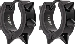 Herren Creolen - Black Spikes