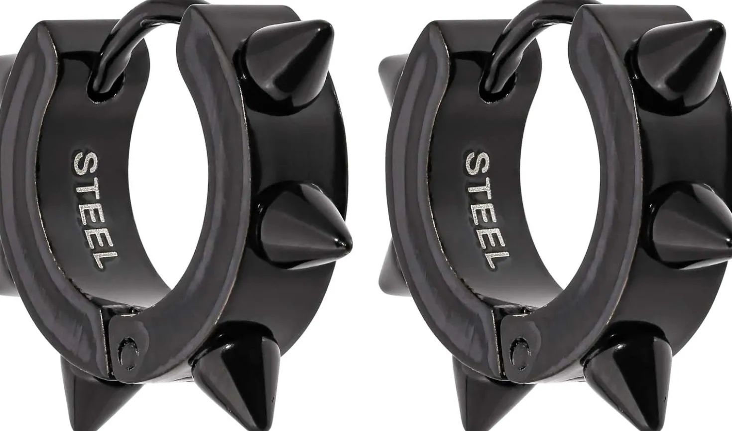 Herren Creolen - Black Spikes