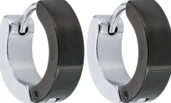 Herren Creolen - Silver Black