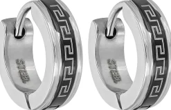 Herren Creolen - Steel Labyrinth