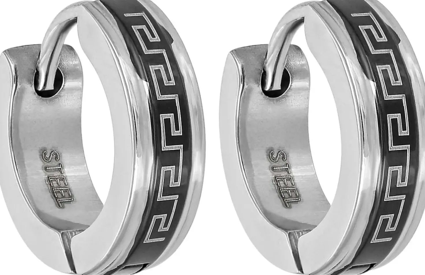 Herren Creolen - Steel Labyrinth