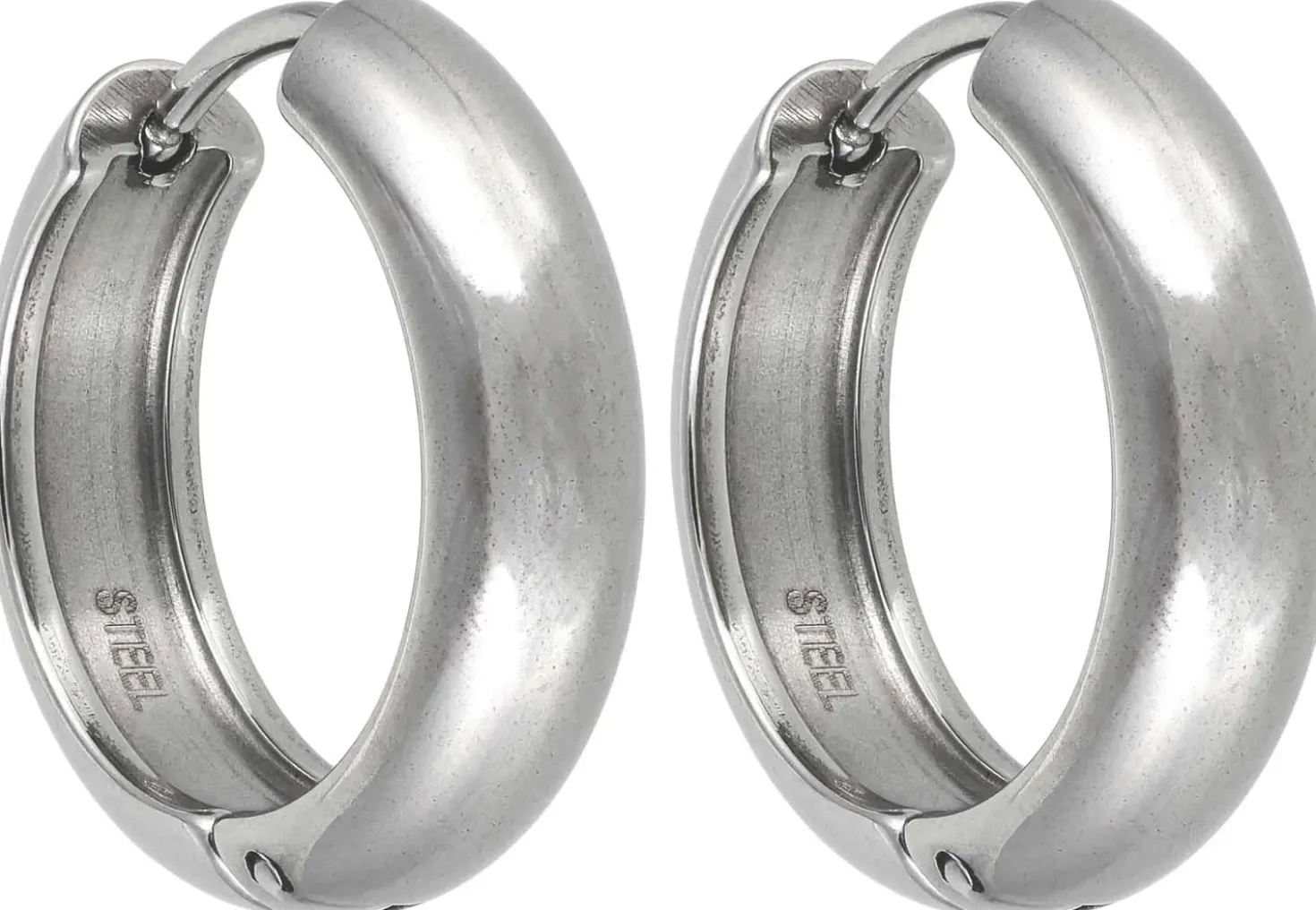 Herren Creolen - Timeless Steel