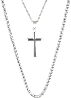 Herren Kette - Black Crossed