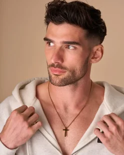 Herren Kette - Golden Cross