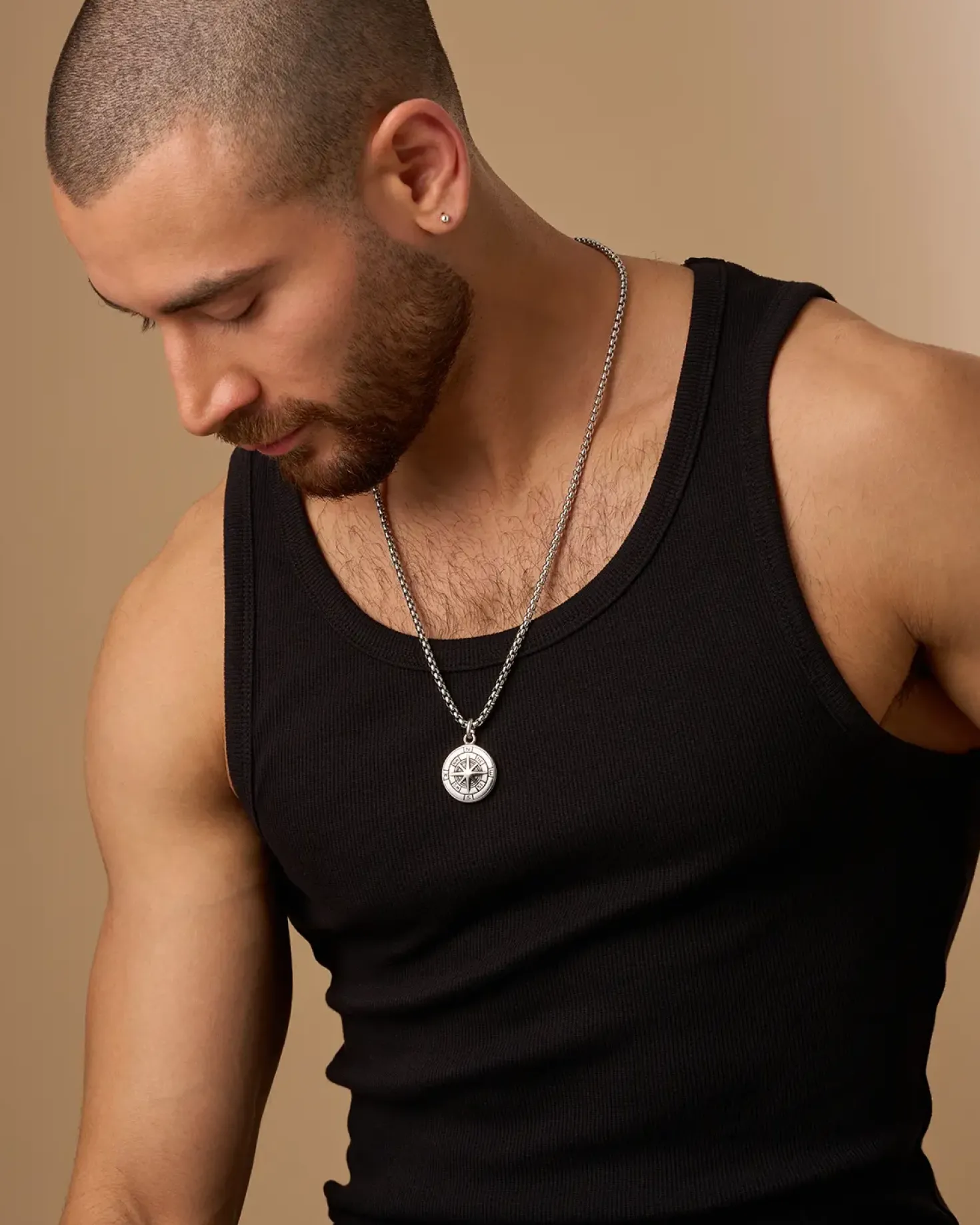 Herren Kette - Silver Compass