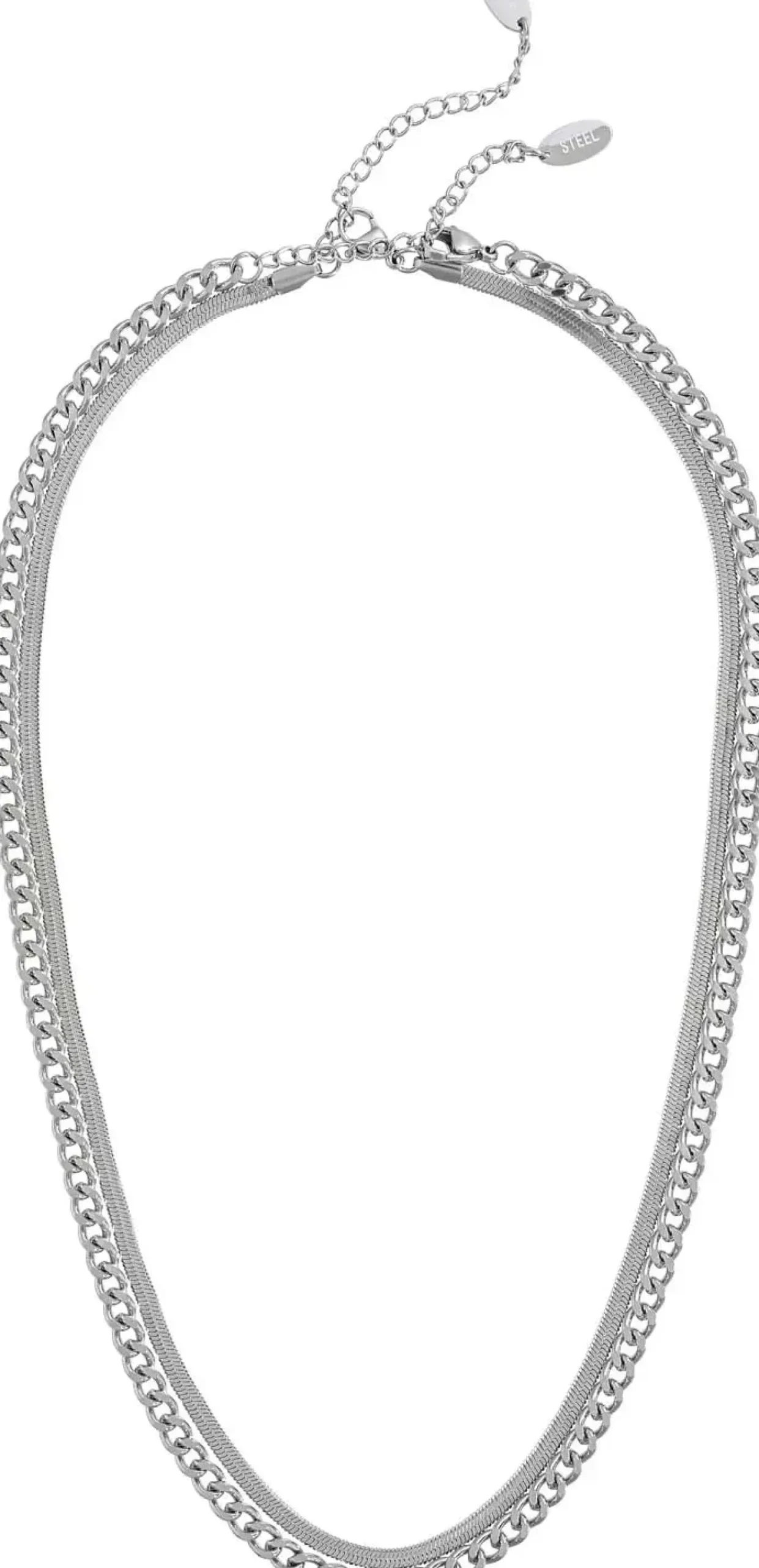Herren Ketten-Set - Silver Steel