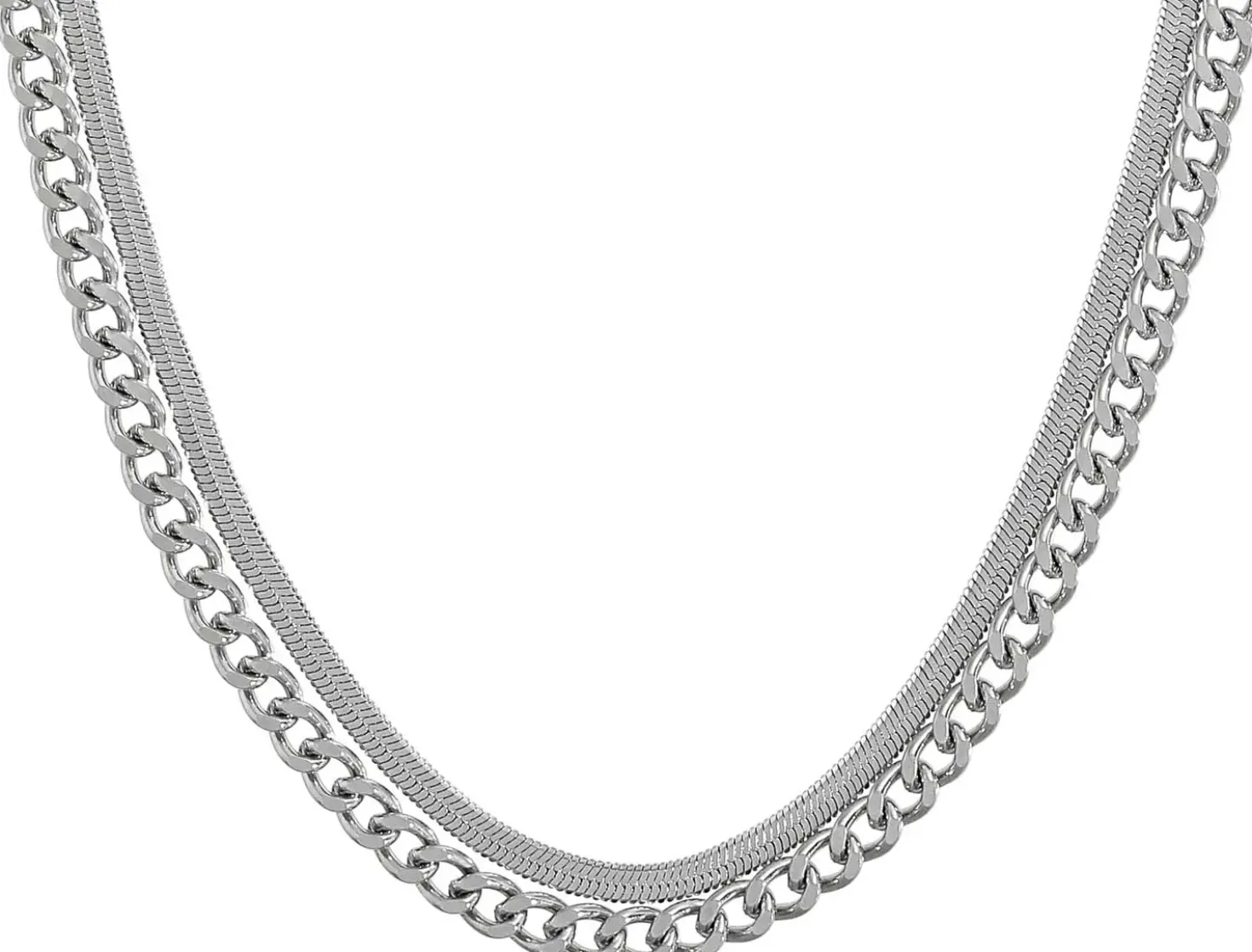 Herren Ketten-Set - Silver Steel