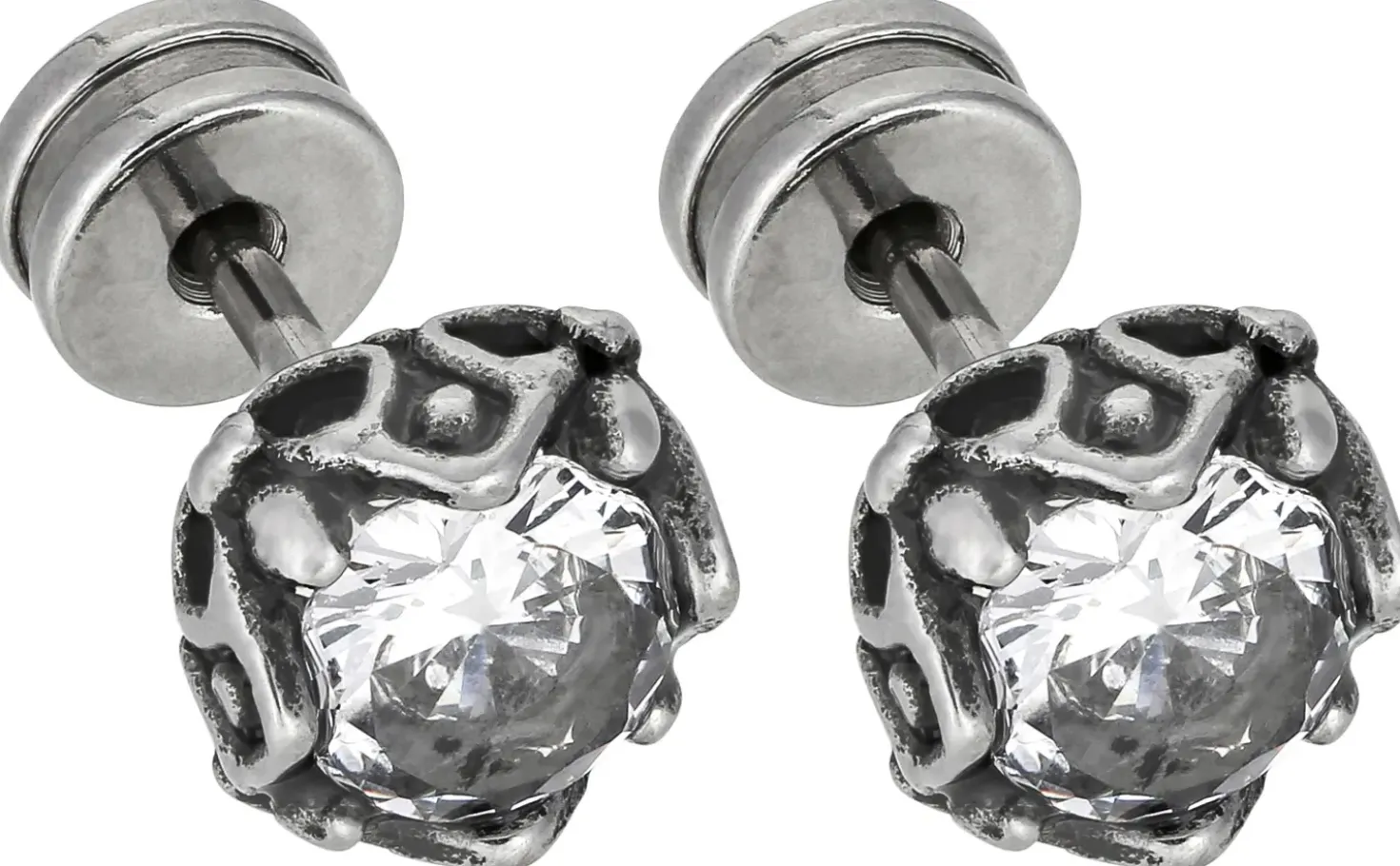 Herren Ohrstecker - Dark Rose