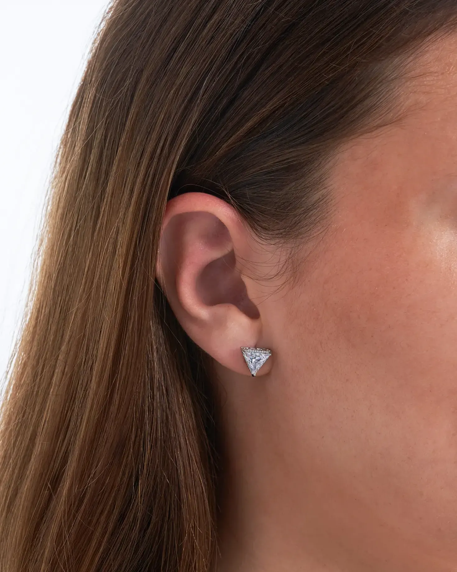 Herren Ohrstecker - Sparkling Triangle