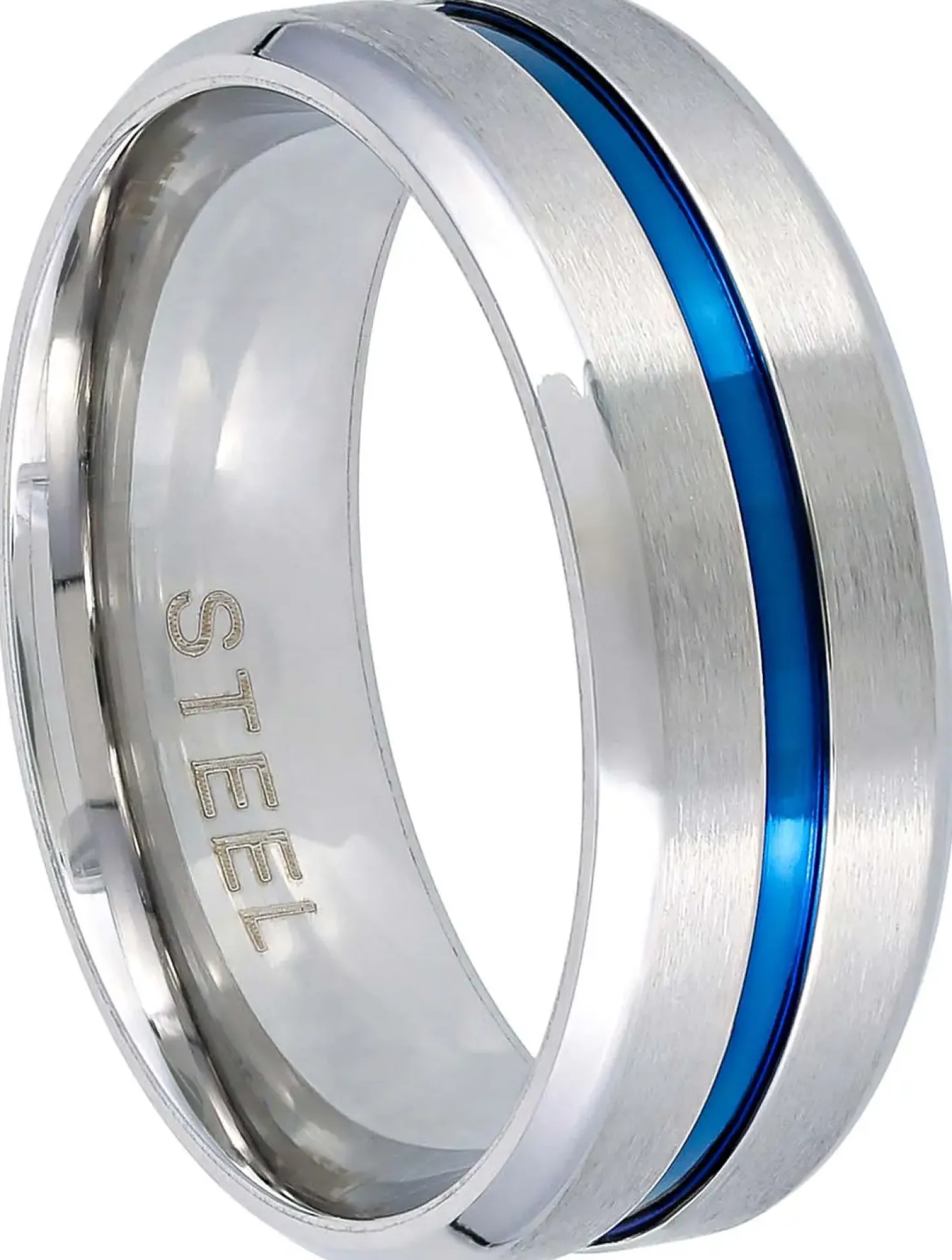Herren Ring - Blue Stripe