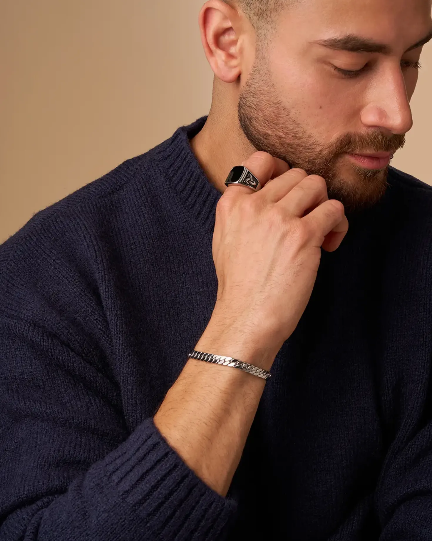 Herren Ringe - Steel Enamel