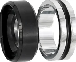 Herren Ring-Set - Steel Black