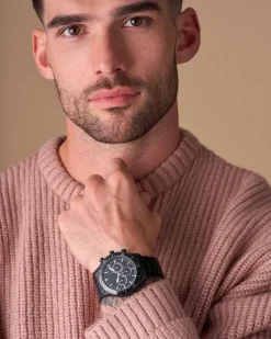 Herren Uhr - Black Wall