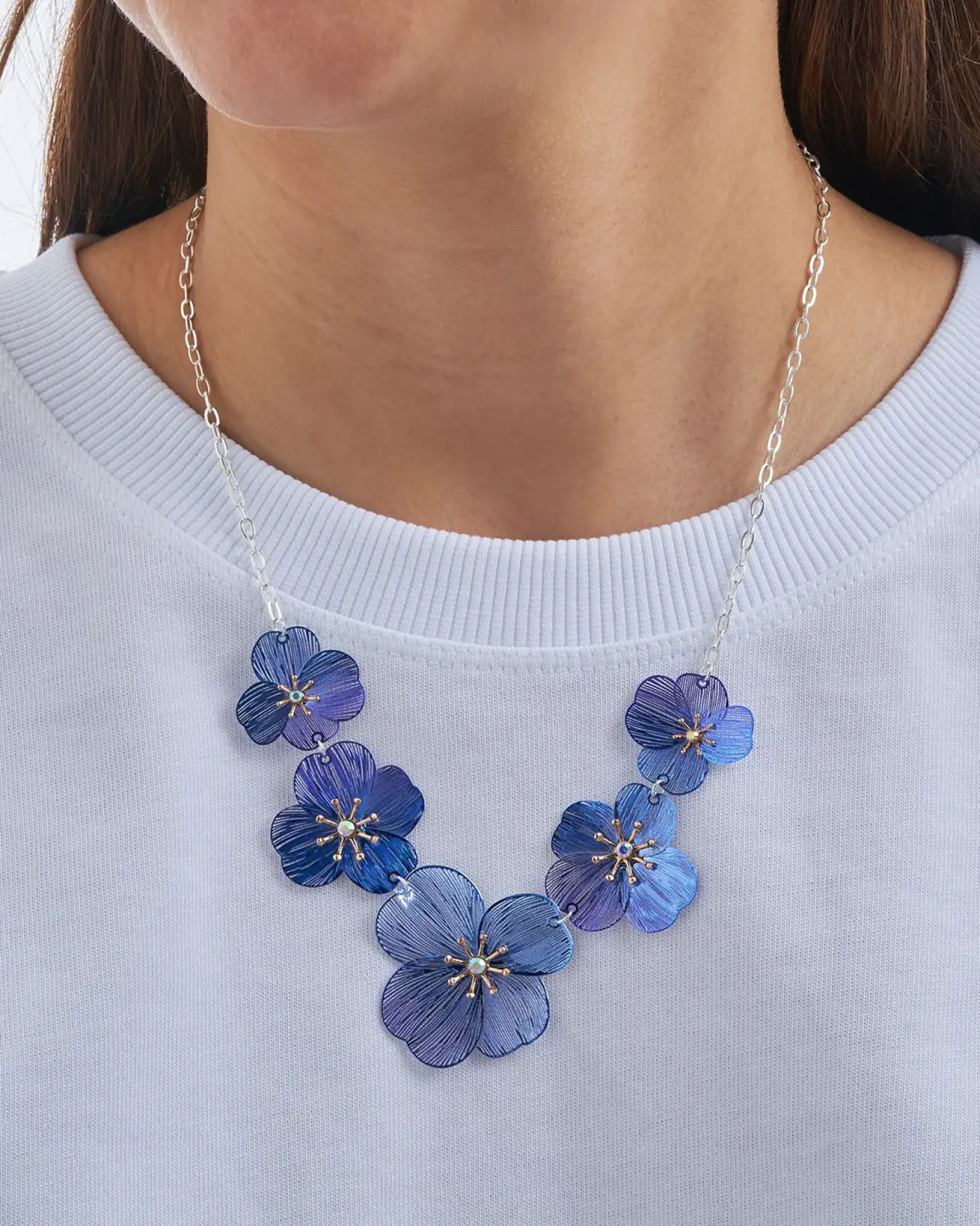 Kette - Blue Blossoms