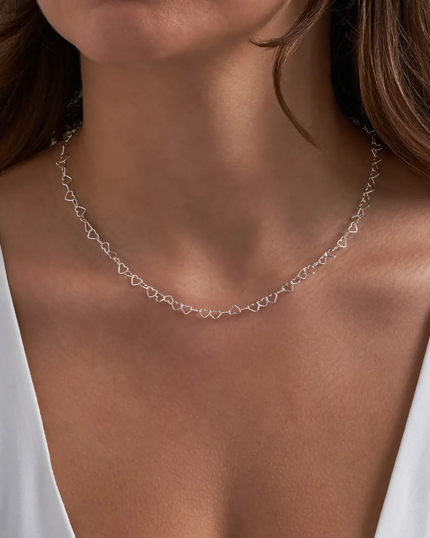 Kette - Silvery Hearts