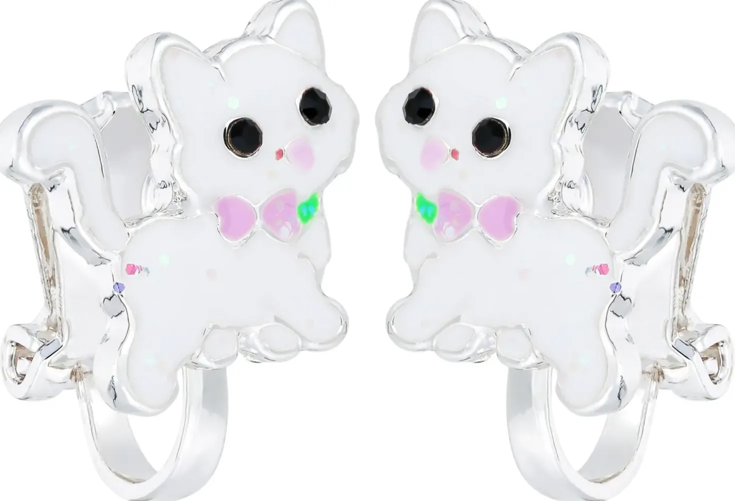 Kinder Ohrclips - White Cutie