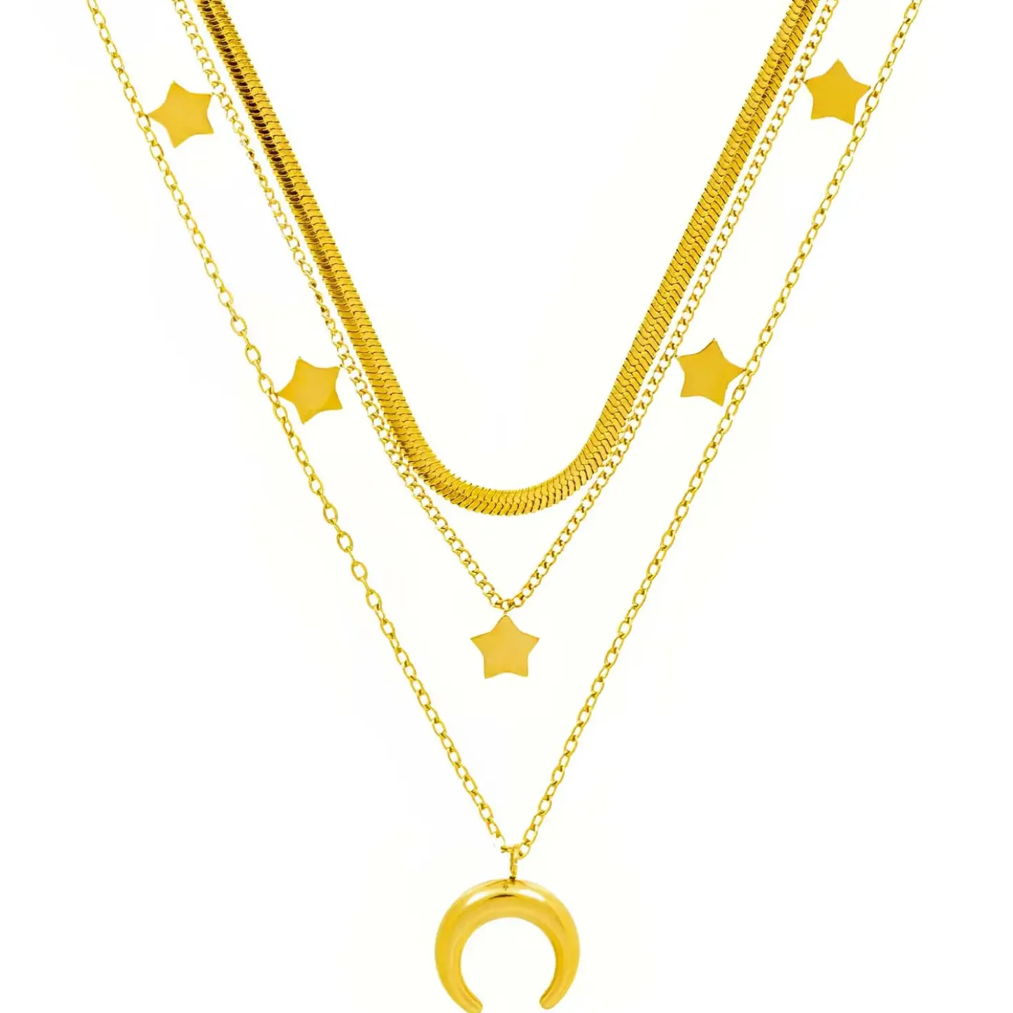 Layering Kette - Golden Trio