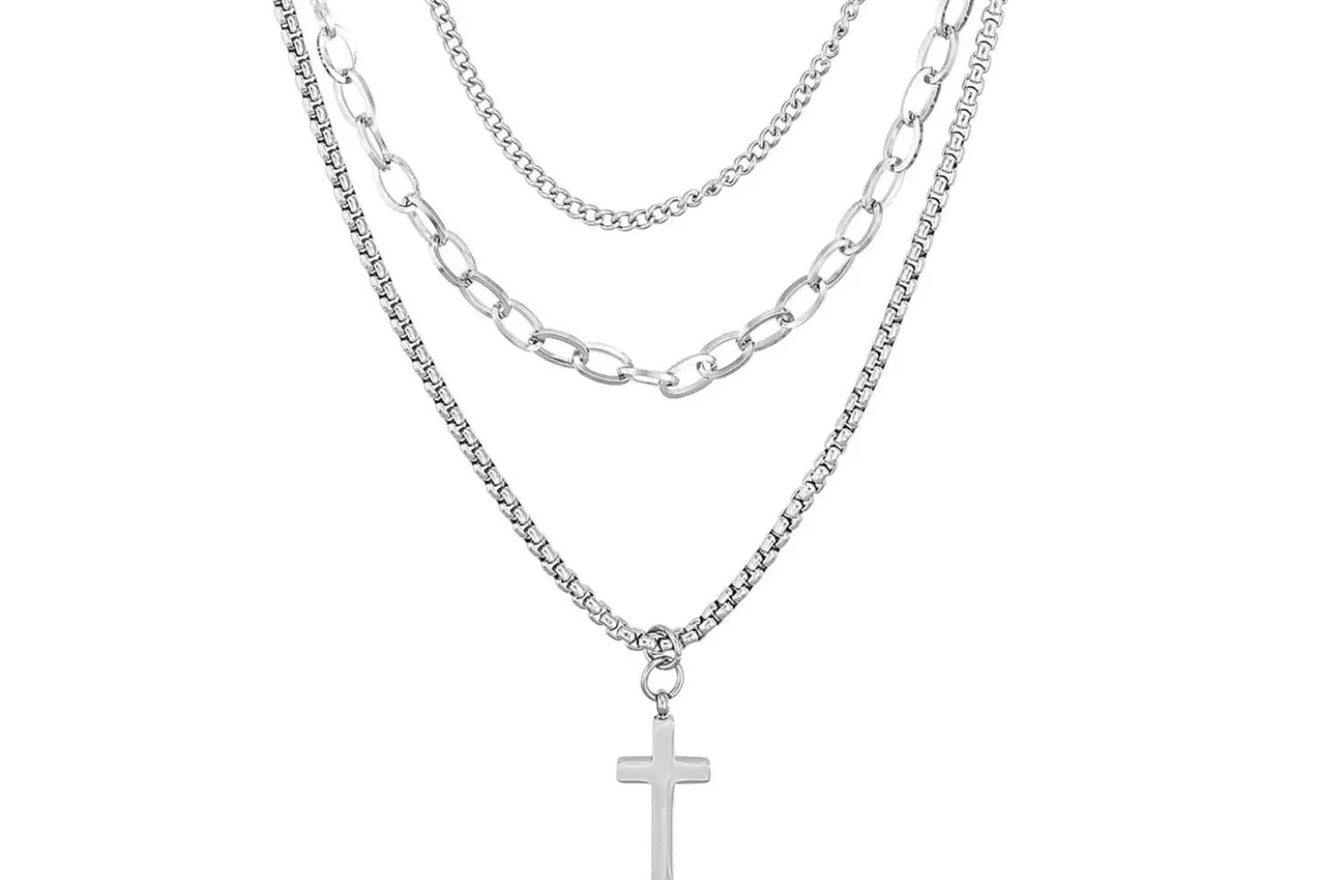 Layering Kette - Bold Cross