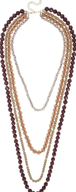 Layering Kette - Brown Beads