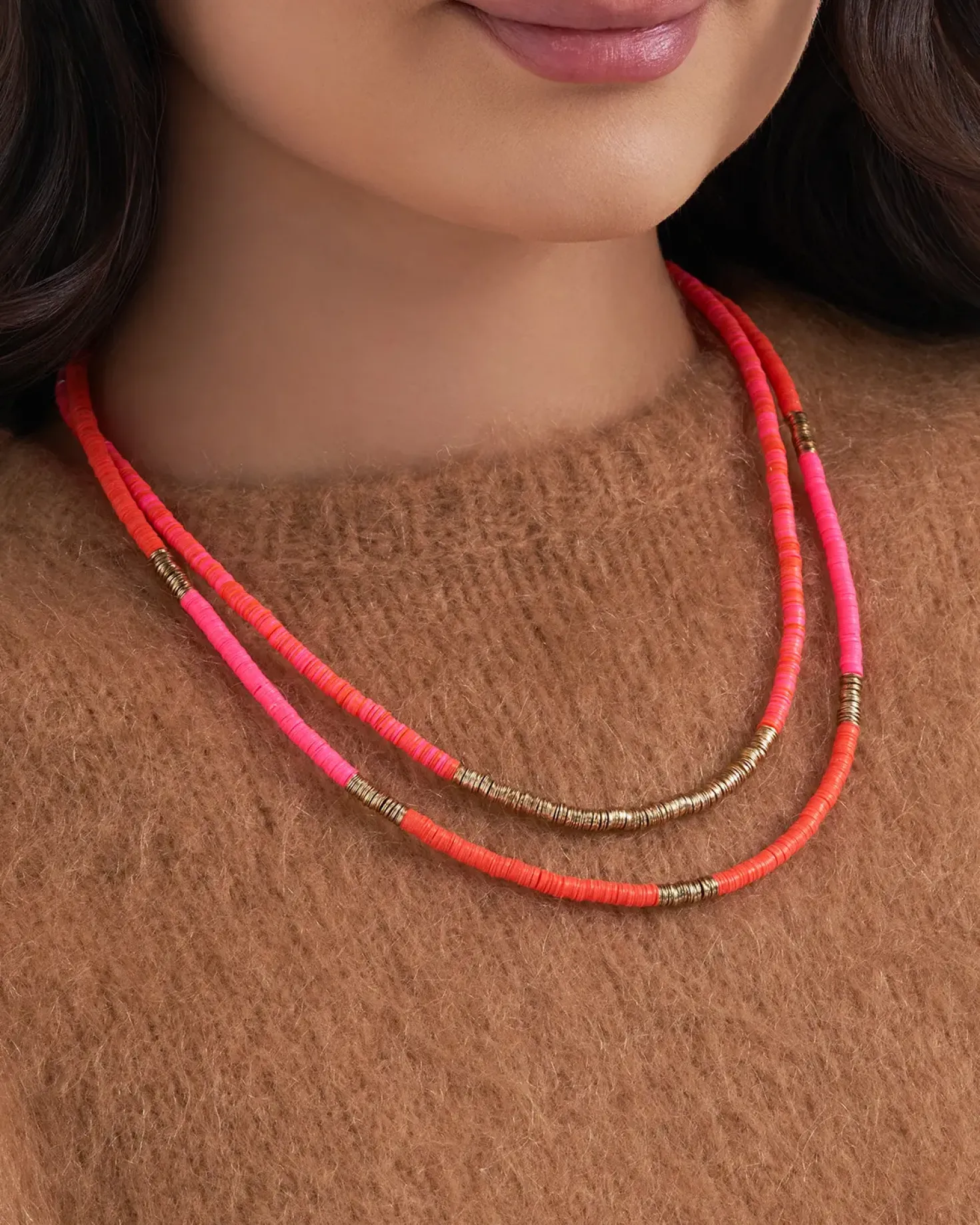 Layering Kette - Coral Shine